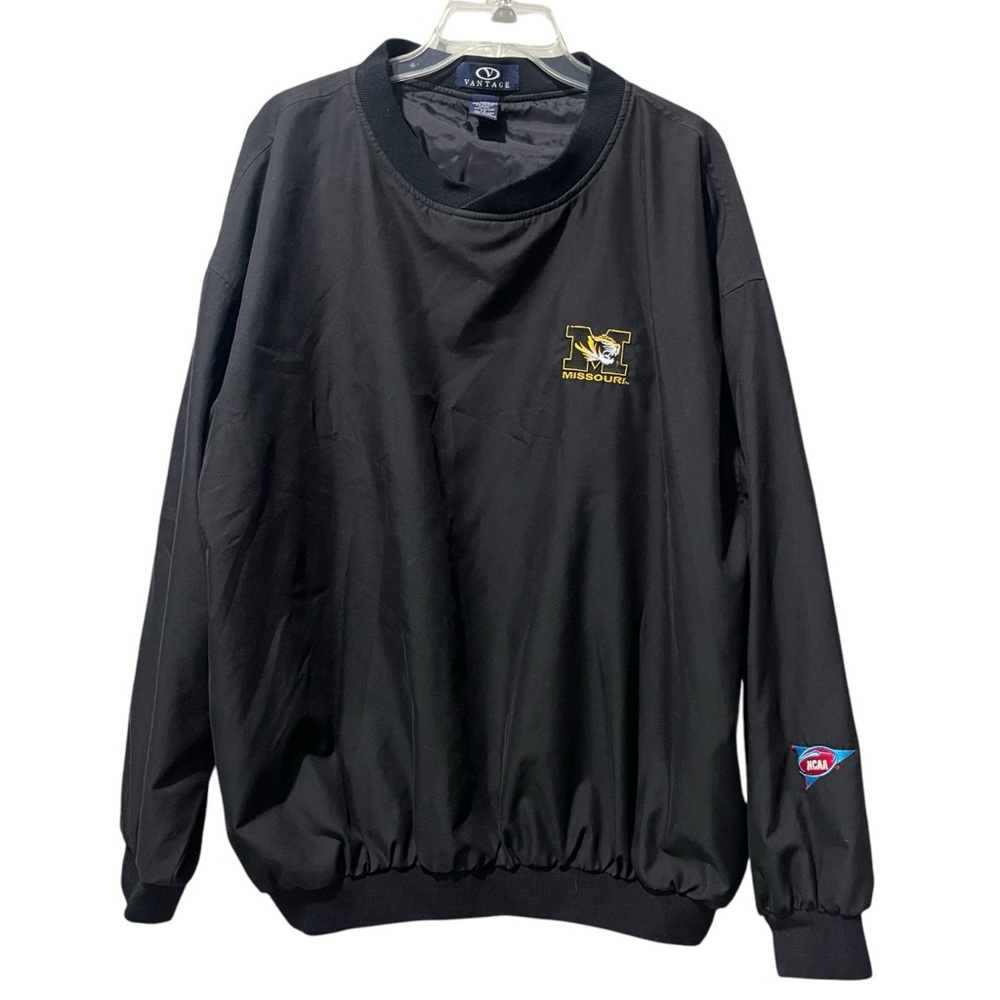 Vantage Windbreaker BLACK Pullover Mens XL Mizzou Missouri Tigers NCAA